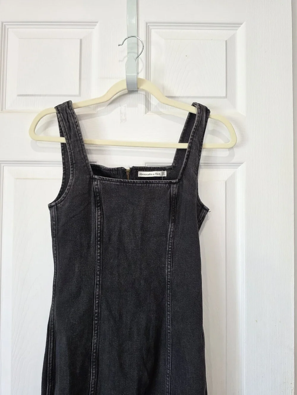 ​Abercrombie & Fitch Black Denim Mid Dress Size XS Tall NWT